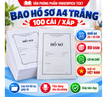 Bao Hồ Sơ A4 Trắng 100 cái/xấp