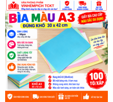 BÌA MÀU A3 ĐÚNG KHỔ