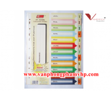 BÌA PHÂN TRANG GIẤY 12 MÀU PGRAND