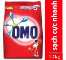 Bột giặt OMO  túi đỏ 1,2KG