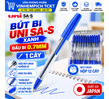 Bút Bi Uni Sa-S Xanh Đầu Bi 0.7 - 1 cây
