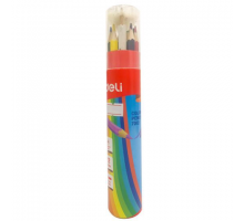 Cốc 12 bút chì màu Deli 7012 có kèm gọt