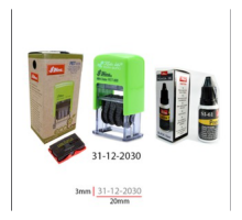 Combo con dấu ngày tháng năm Shiny Pet 300 và hộp mực chuyên dụng đóng lên mọi chất liệu - combopet3