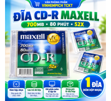 Đĩa CD Maxell có vỏ - 1 cái kèm hộp nhựa