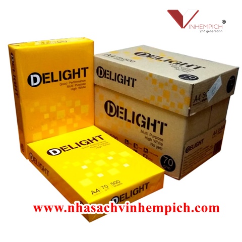 Giấy A4 Delight 70 Gsm - VĂN PHÒNG PHẨM VINHEMPICH