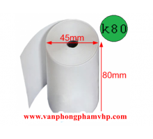 Giấy in nhiệt HS K80, đường kính 45mm