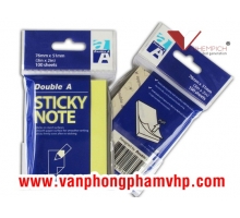 Giấy NOTE Double A màu vàng 76x51mm (3x2)
