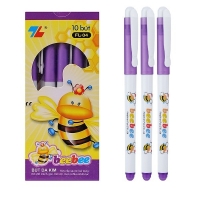 Hộp 10 Bút Lông Kim Thiên Long FL04 - Beebee mực tím