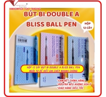 Hộp 12 cây Bút bi Double A Bliss ngòi 0.7mm Trơn mượt, Đủ màu Xanh/ Đỏ/ Đen Bliss Ball Pen