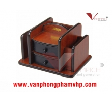 HỘP CẮM BÚT GỖ xoay 360 SM-8013