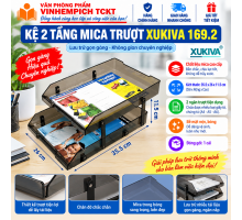 Kệ 2 tầng trượt mica Xukiva 169.2     