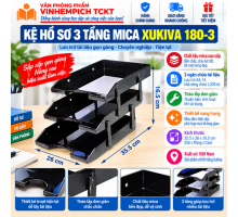 Kệ mica trượt 3 tầng Xukiva 180-3