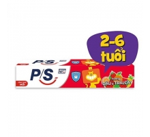 Kem đánh răng P/S trẻ em hương dâu và trái cây 45g - Dành cho bé từ 2 đến 6 tuổi