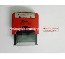 Khắc dấu 2 dòng đến 3 dòng - Dấu cửa hàng Shiny S-223 S-843 47 x 18mm