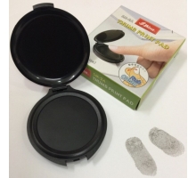 Khay tampon mực lăn tay màu đen Shiny Thumb print pad SM-2A - Hộp mực lăn chỉ tay SM 2 A không dính 