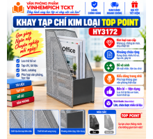 Khay Tạp Chí Kim Loại Top Point HY3172