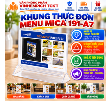Khung Thực Đơn mica A7 Xukiva 191