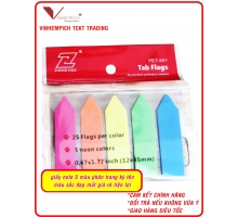 LỐC 10 XẤP Giấy Note 5 màu mũi tên nhựa - Giấy note ghi chú nhiều màu dùng đánh dấu trang sách