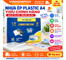 Màng Ép Plastic YIDU A4 55 Mic (100 Tờ/ Xấp)