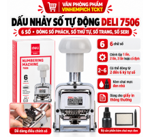 Máy đóng số tự động Deli 7506 - 6 số