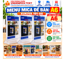 Menu Mica Để Bàn A6 Xukiva 191-A6