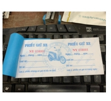 Phiếu Giữ Xe NY 7x16cm 100 số