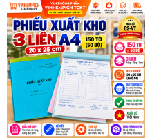 Phiếu xuất kho 3 liên A4 150 tờ
