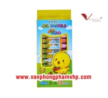 SÁP DẦU HỘP GIẤY D.A P&T 12 MÀU (SÁP DẦU GÀ VÀNG HÀN QUỐC)