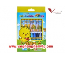 SÁP DẦU HỘP GIẤY D.A P&T 18 MÀU (SÁP DẦU GÀ VÀNG HÀN QUỐC)
