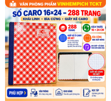 Sổ caro 16x24 dày 288 trang