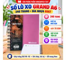Sổ Lò Xo Grand A6 240 Trang Bìa Nhựa 8567