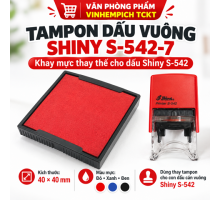 Tampon dấu vuông Shiny S-542-7 / Khay mực dấu vuông Shiny S-542-7